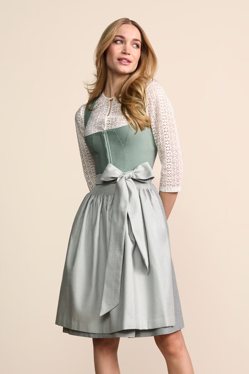 Kruger Midi Dirndl 2pcs. 60cm "Virelia" green