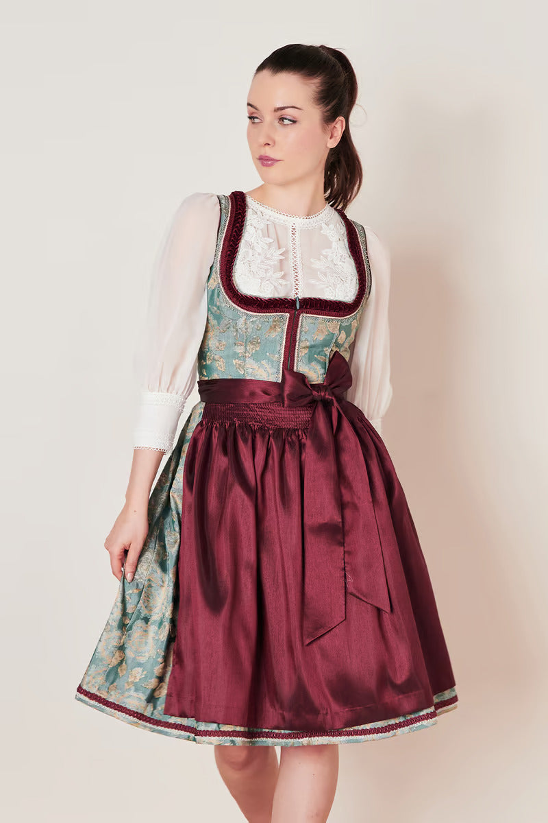 Kruger Midi Dirndl 2pcs. 60cm "Imelda" green