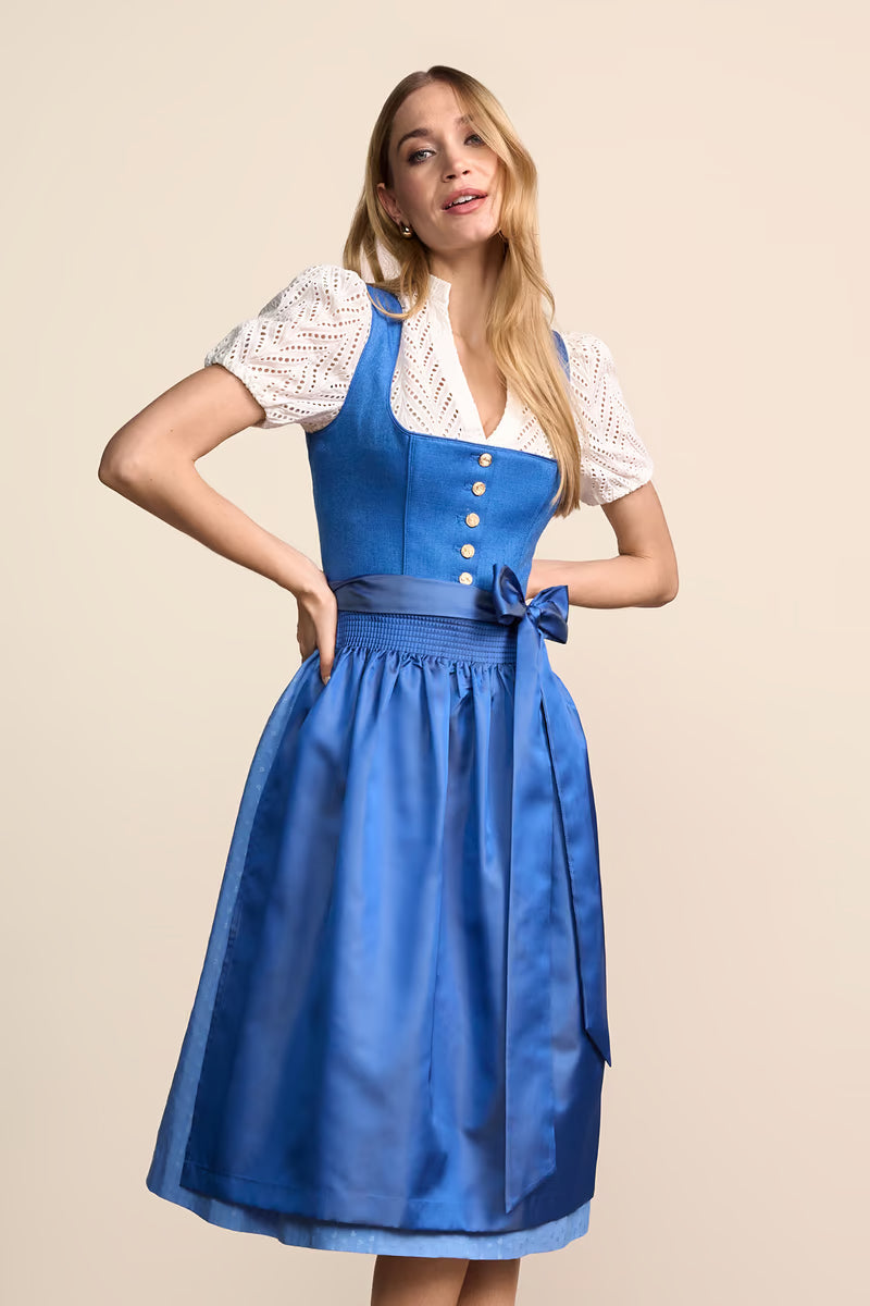 Kruger Long Dirndl 2pcs. 70cm "Oda" blue