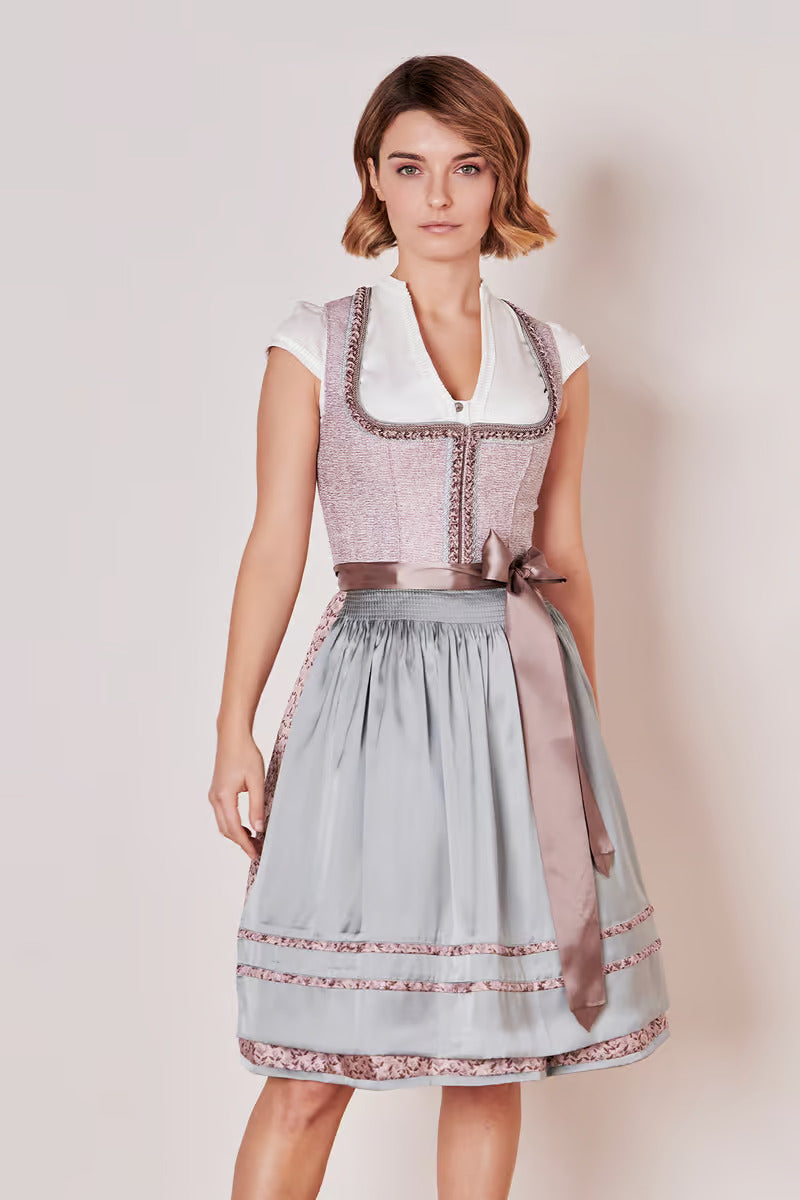 Kruger Long Dirndl 2pcs. 70cm "Varija" pink