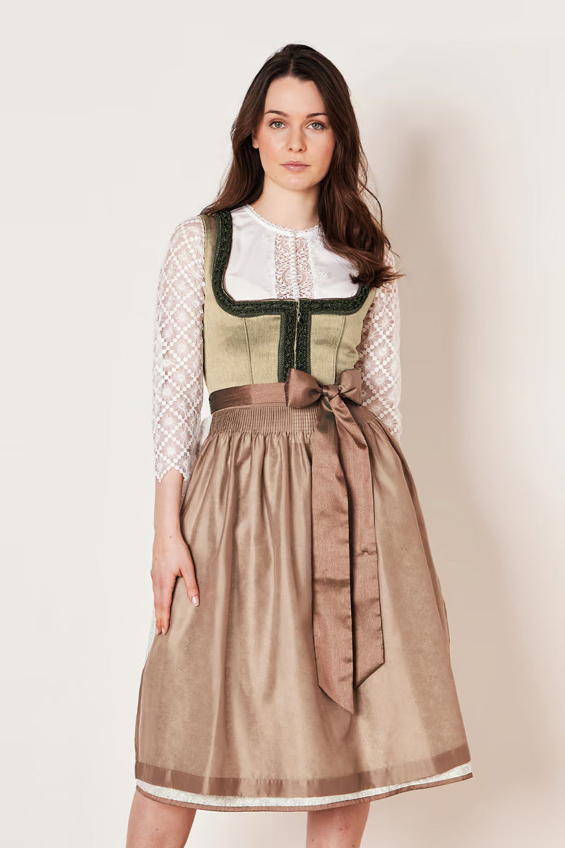 Kruger Long Dirndl 2pcs. 70cm "Danila" grun (48,50)