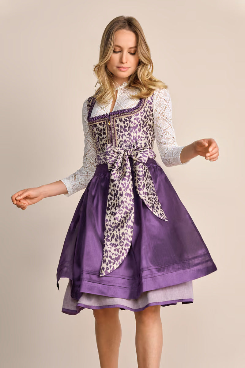 Kruger Midi Dirndl - 2pcs 60cm Laren Purple Size 38 – CA Dirndl Haus