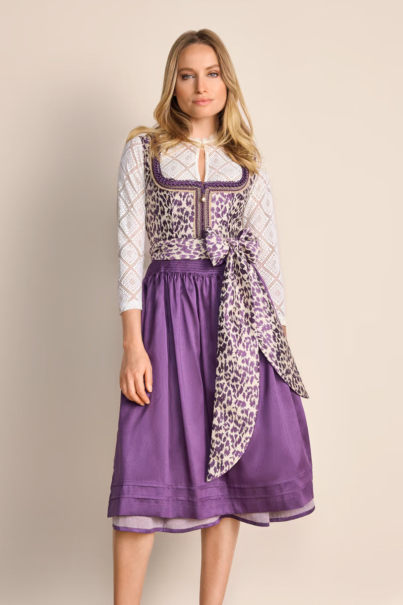 Kruger Long Dirndl 2pcs. 70cm "Laren" purple