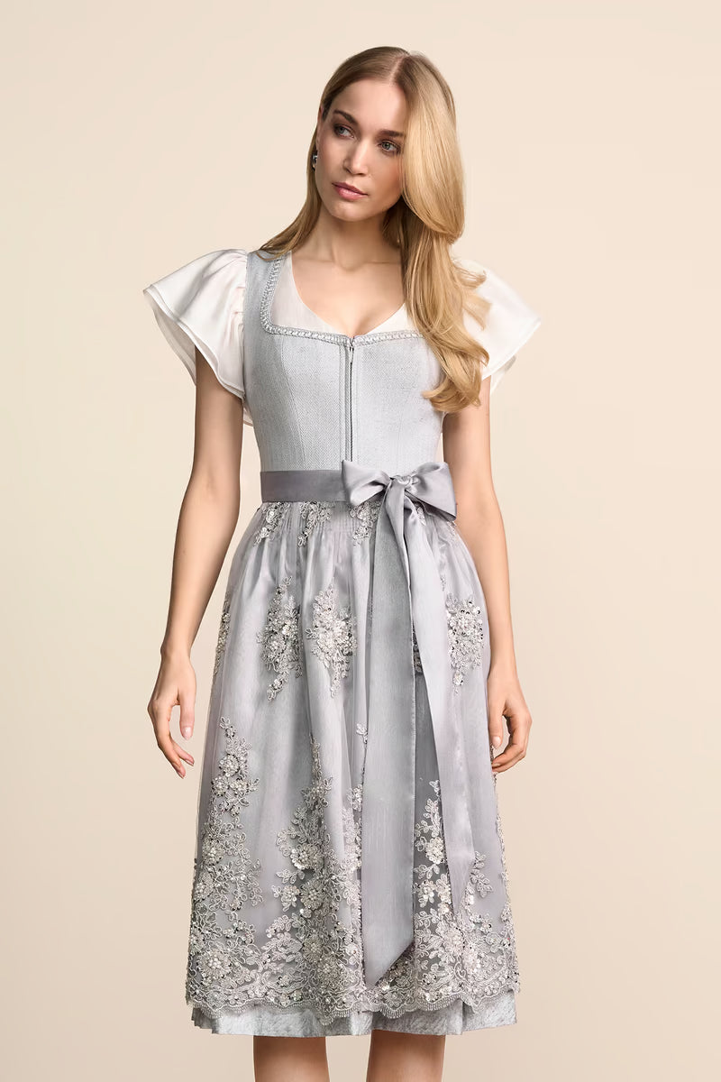 Kruger Long Dirndl 2pcs. 70cm "Joren" gray
