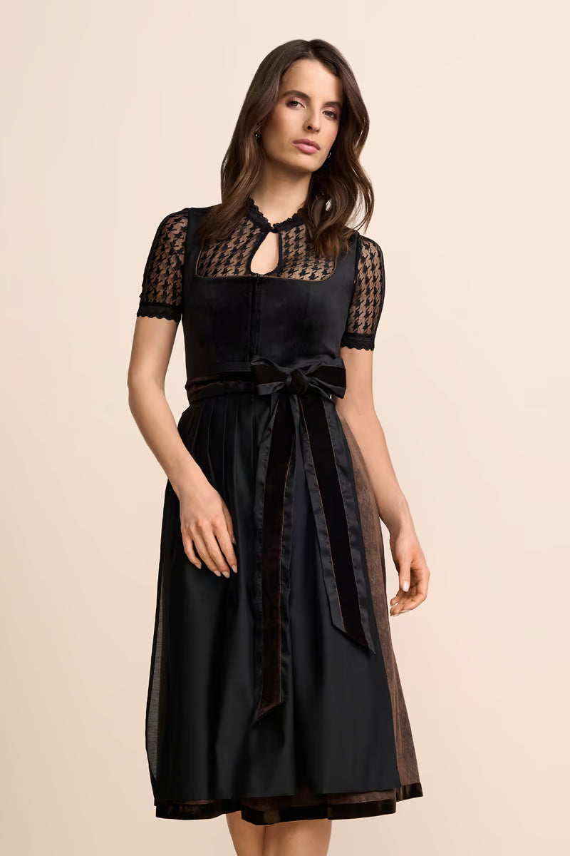Kruger Long Dirndl 2pcs. 70cm "Mikaela" black
