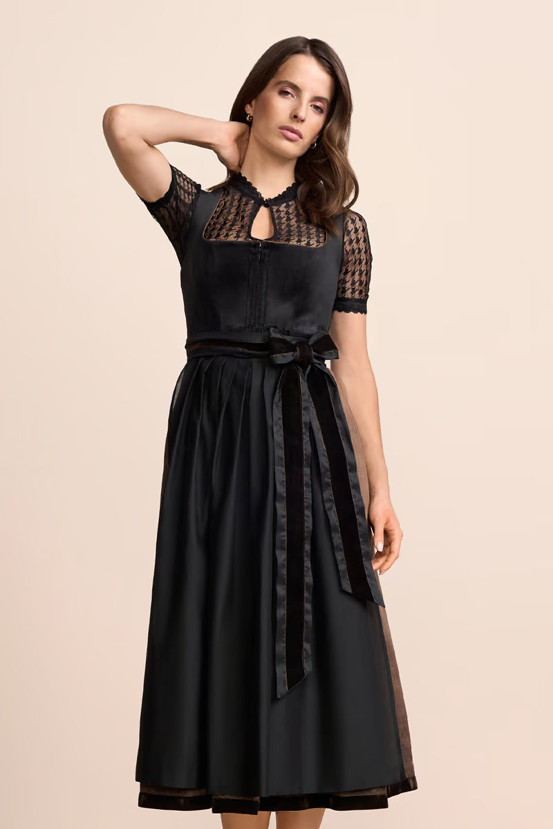 Kruger Maxi Dirndl 2pcs. 80cm "Mikaela" black
