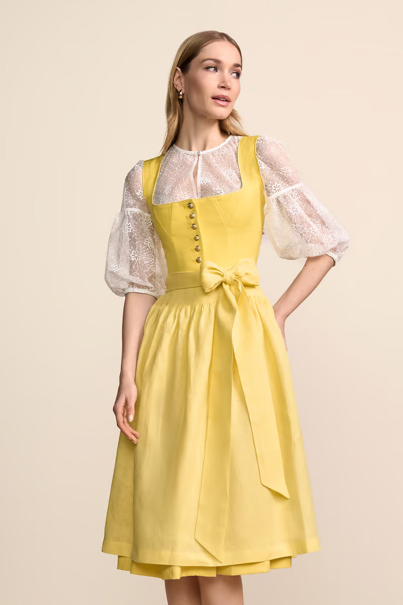 Kruger Long Dirndl 2pcs. 70cm "friederike" yellow