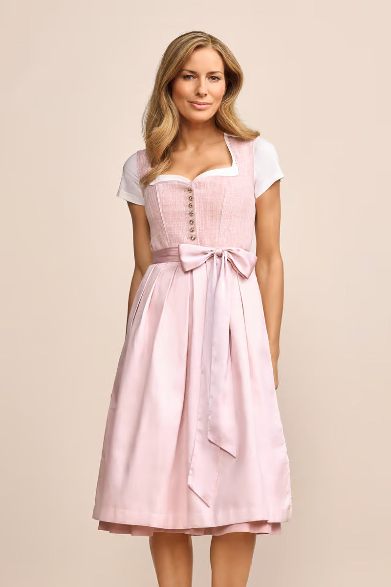 Kruger Madelen Long Dirndl, Pink — 70cm 2pc Set