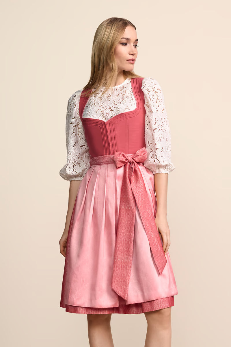 Kruger Midi Dirndl 2pcs. 60cm "Fiorina" red
