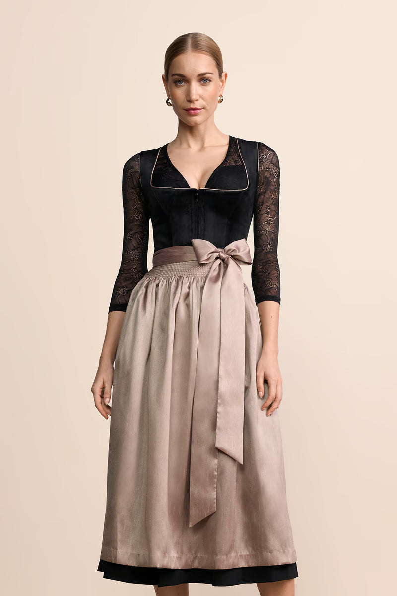 Kruger Maxi Dirndl 2pcs. 80cm "Suzanne" black