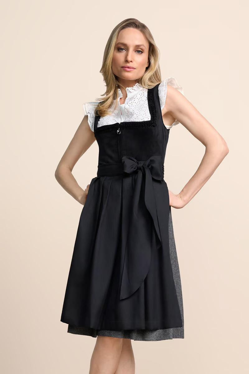 Kruger Midi Dirndl 2pcs. 60cm "Velia" black