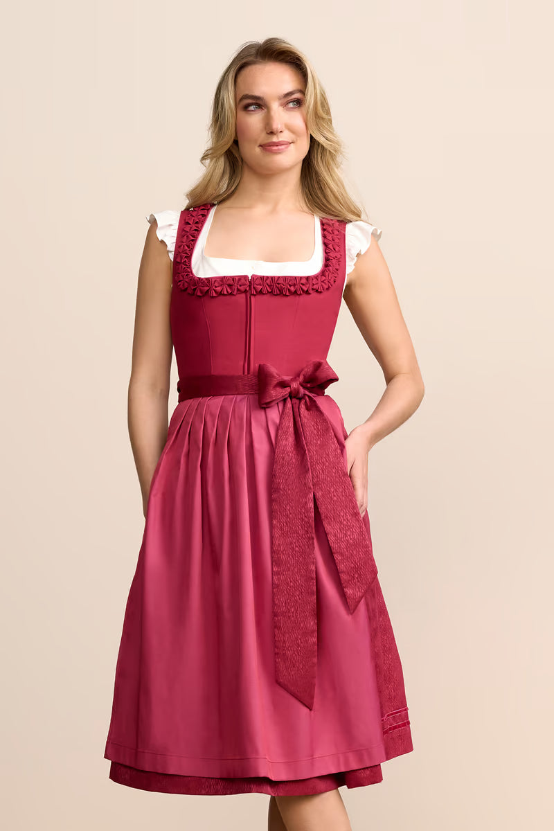Kruger Birva Long Dirndl, Pink — 70cm 2pc Set