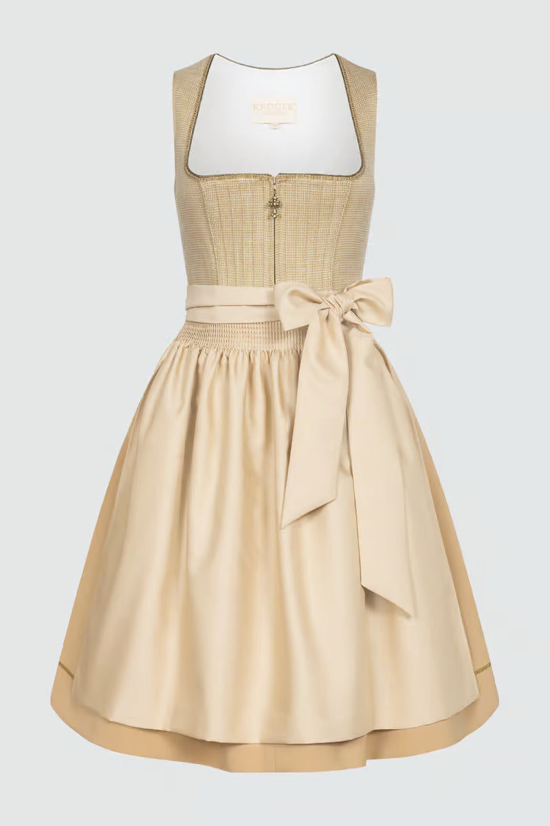 (new) Krueger Midi Dirndl 2pcs. 60cm "Brenna" gold (36)