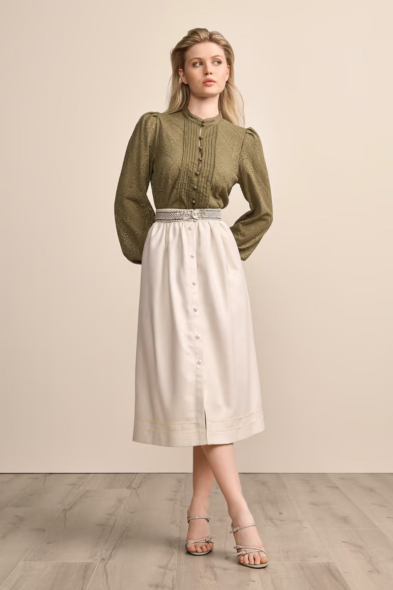 Kruger Trad Skirt 1pc. 70cm "Rosemarie" ecru (low stock)
