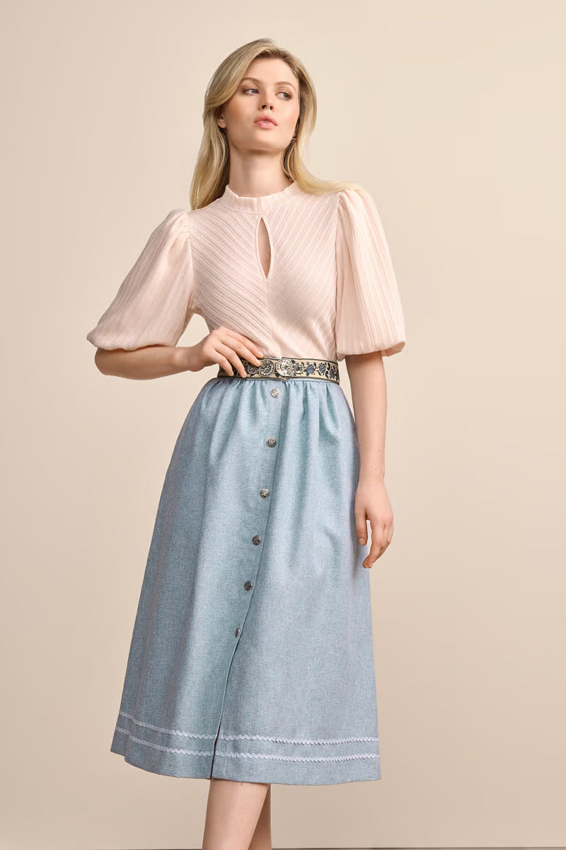Kruger Trad Skirt 1pc. 70cm "Rosemarie" blue (low stock)