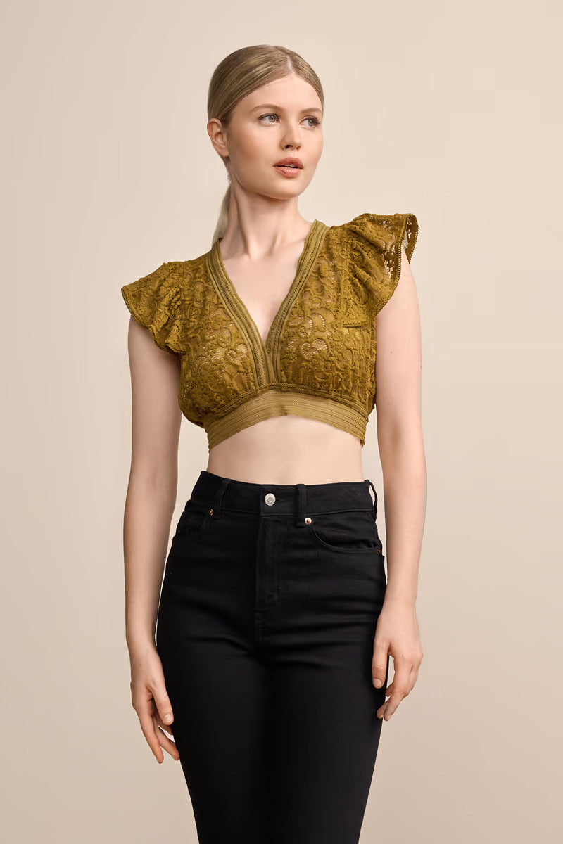 Kruger Dirndl Blouse "Saralena" olive