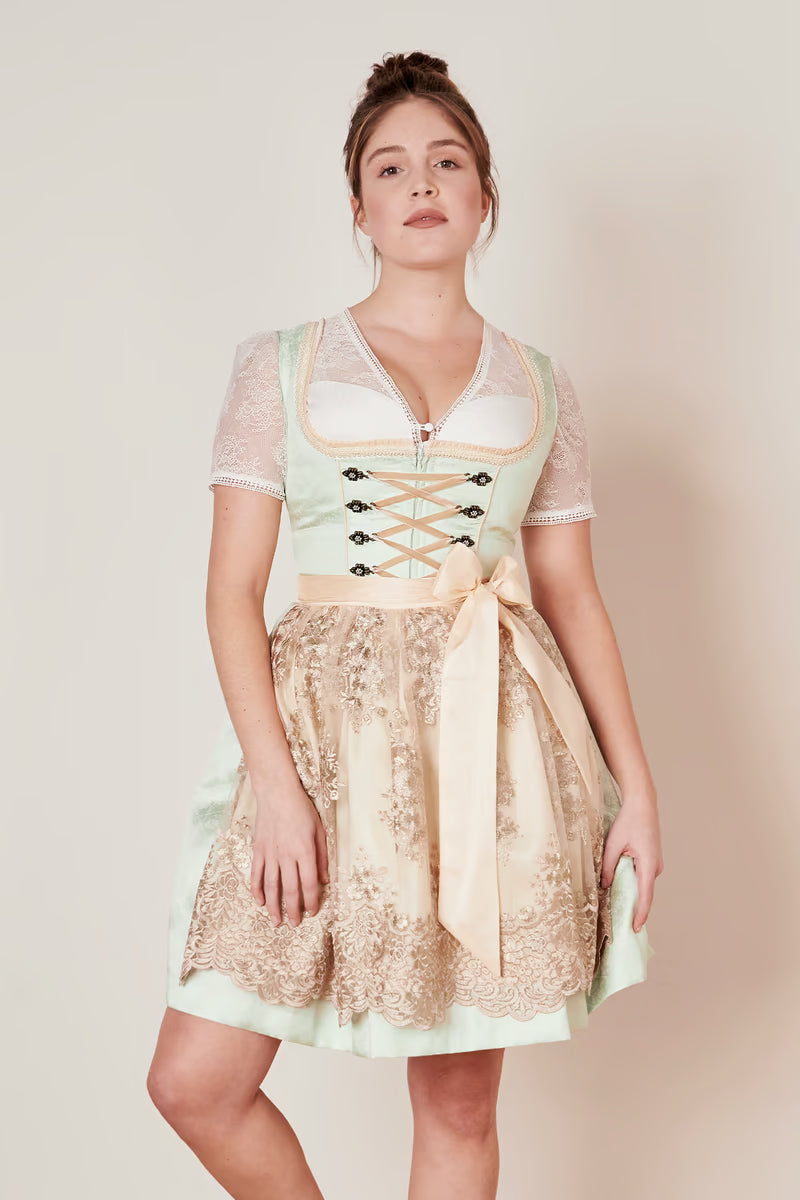 Kruger Mini Dirndl 2pcs. 50cm "Lujana" green