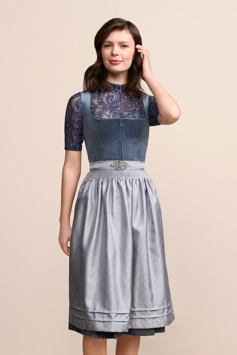 Kruger Long Dirndl 2pcs. 70cm "Aurela" blue