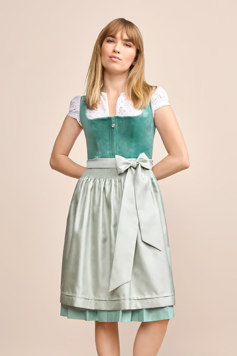 Kruger Midi Dirndl 2pcs. 60cm "Delea" green