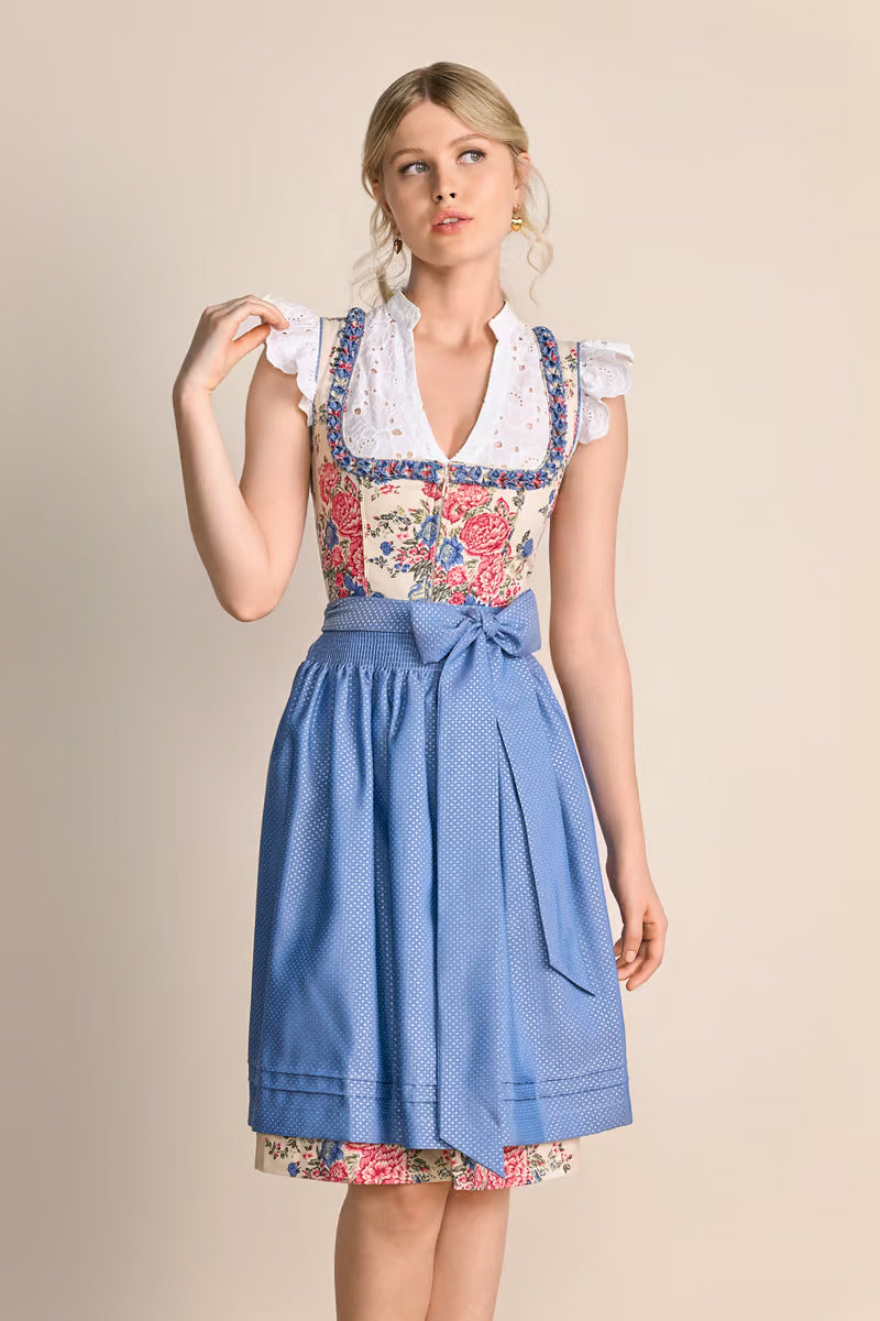 Kruger Midi Dirndl 2pcs. 60cm "Makena" blue