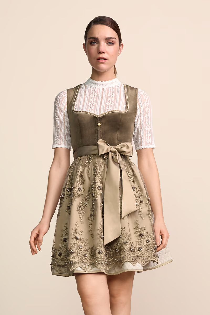 Kruger Mini Dirndl 2pcs. 50cm "Virelina" green