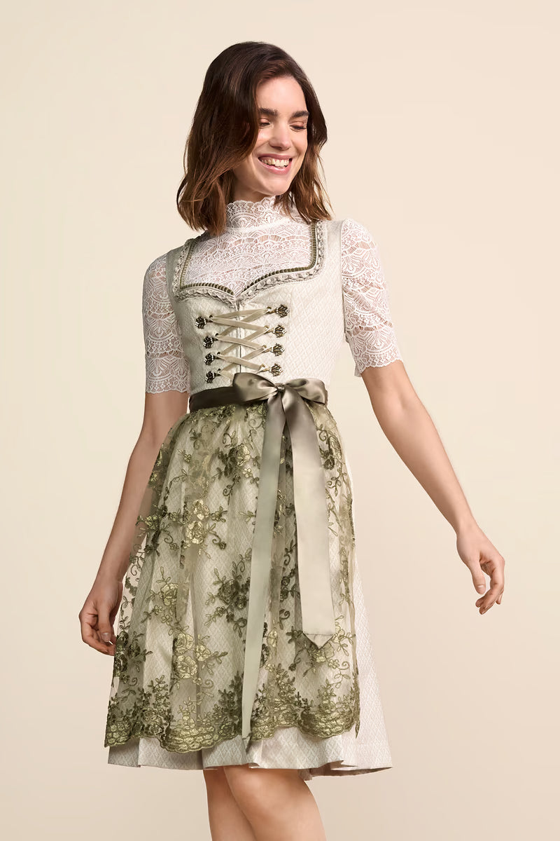 Kruger Midi Dirndl 2pcs. 60cm "Almedia" green