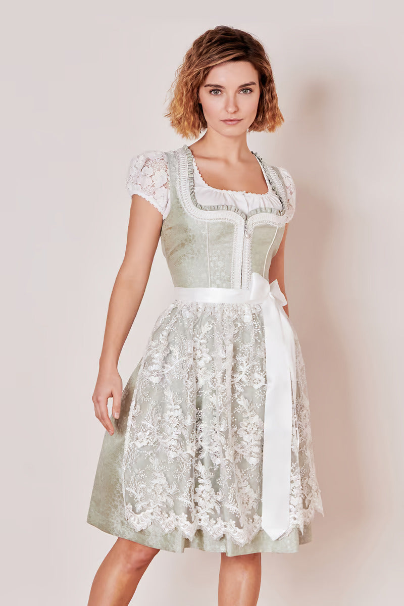 Kruger Mini Dirndl 2pcs. 60cm "Zephyra" green