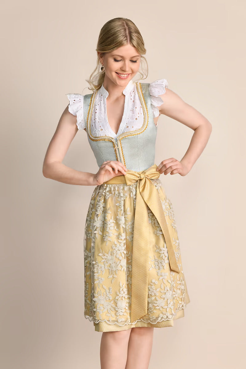 Kruger Mini Dirndl 2pcs. 60cm "Winnie" green (low stock)
