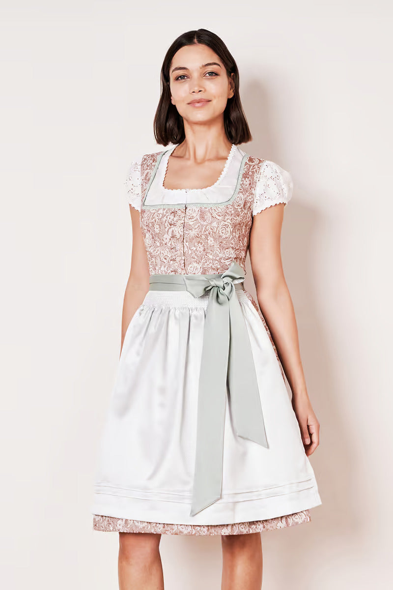 Kruger Midi Dirndl 2pcs. 60cm "Nami" brown