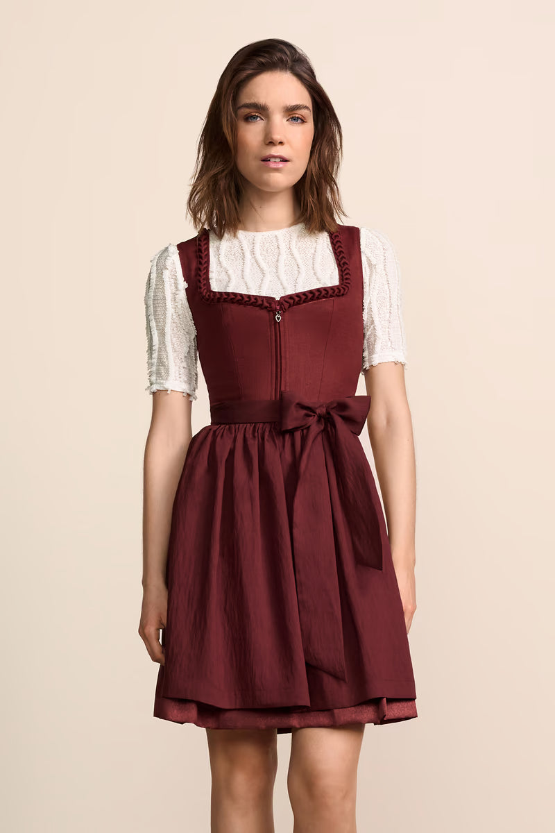 Kruger Mini Dirndl 2pcs. 50cm "Avelore" red