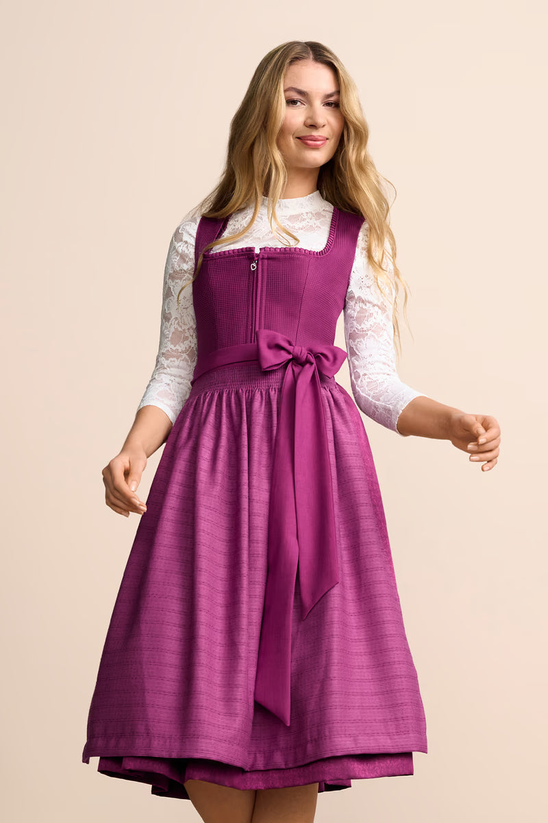 Krüger Emmelina Long Dirndl, Purple — 70cm 2pc Set
