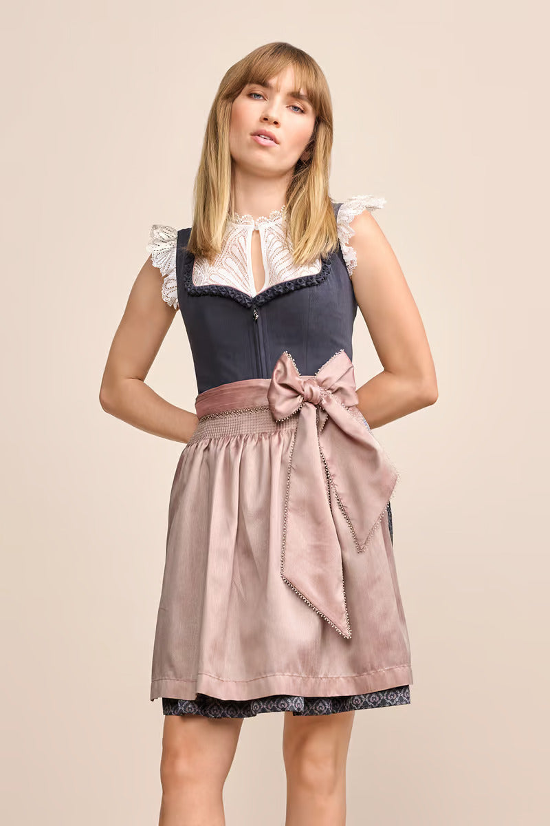 Kruger Mini Dirndl 2pcs. 50cm "Jalisa" anthracite (34,36,38,40)