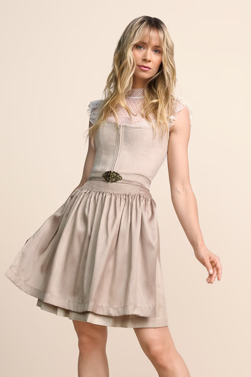Kruger Mini Dirndl 2pcs. 50cm "Evi" beige