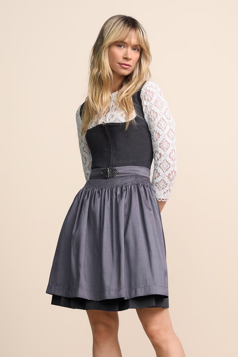 Kruger Mini Dirndl 2pcs. 50cm "Evi" gray