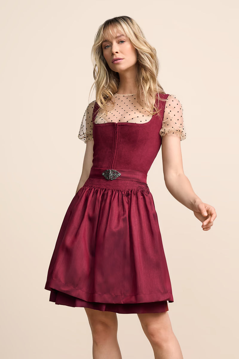 Kruger Mini Dirndl 2pcs. 50cm "Evi" red