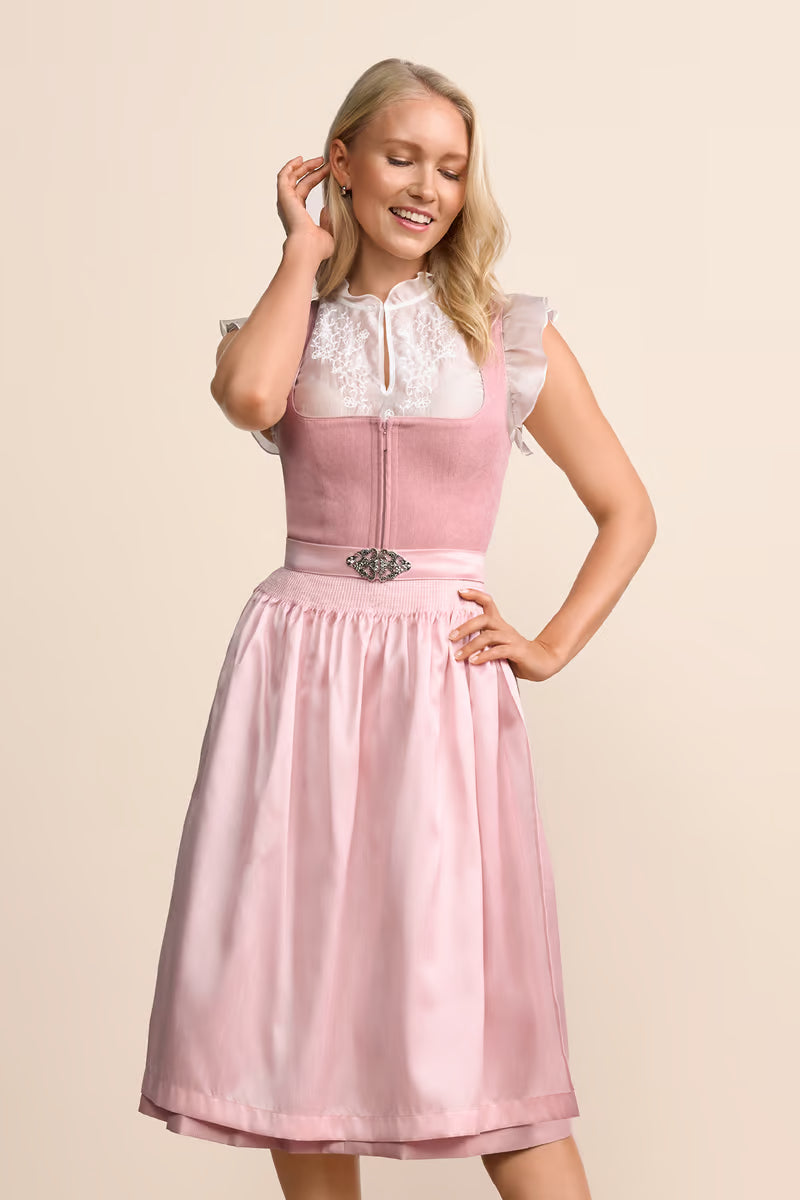 Kruger Long Dirndl 2pcs. 70cm "Evi" pink