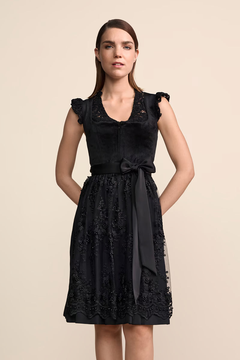Kruger Midi Dirndl 2pcs. 60cm "Lovira" black