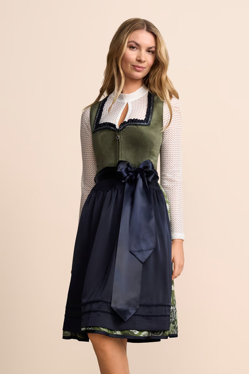 Kruger Midi Dirndl 2pcs. 60cm "Como" green (size 46)