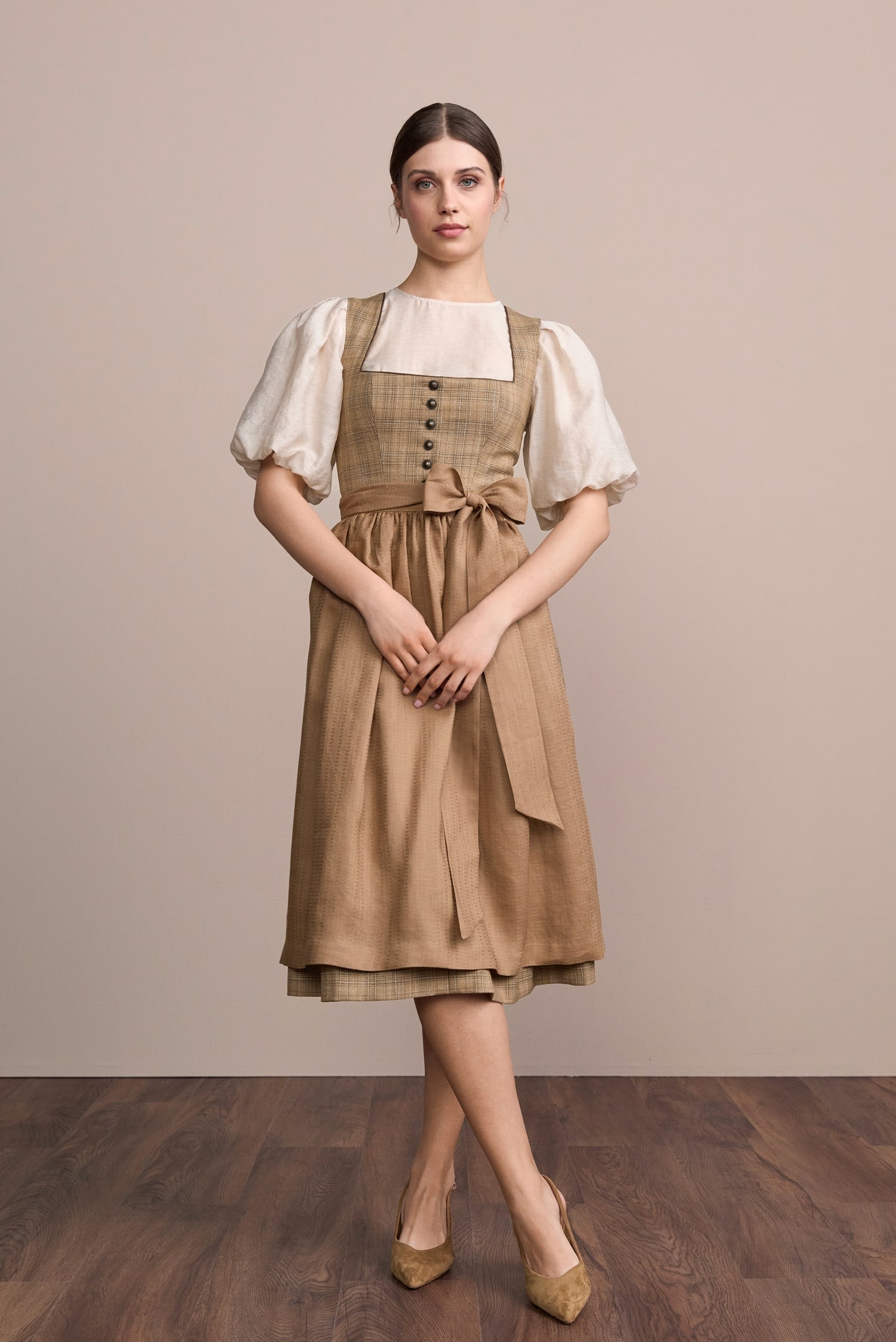 Julia Trentini Riekea Dirndl, Brown — 70cm Long