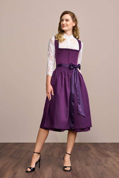 Julia Trentini Gesina Dirndl, Purple — 70cm Long