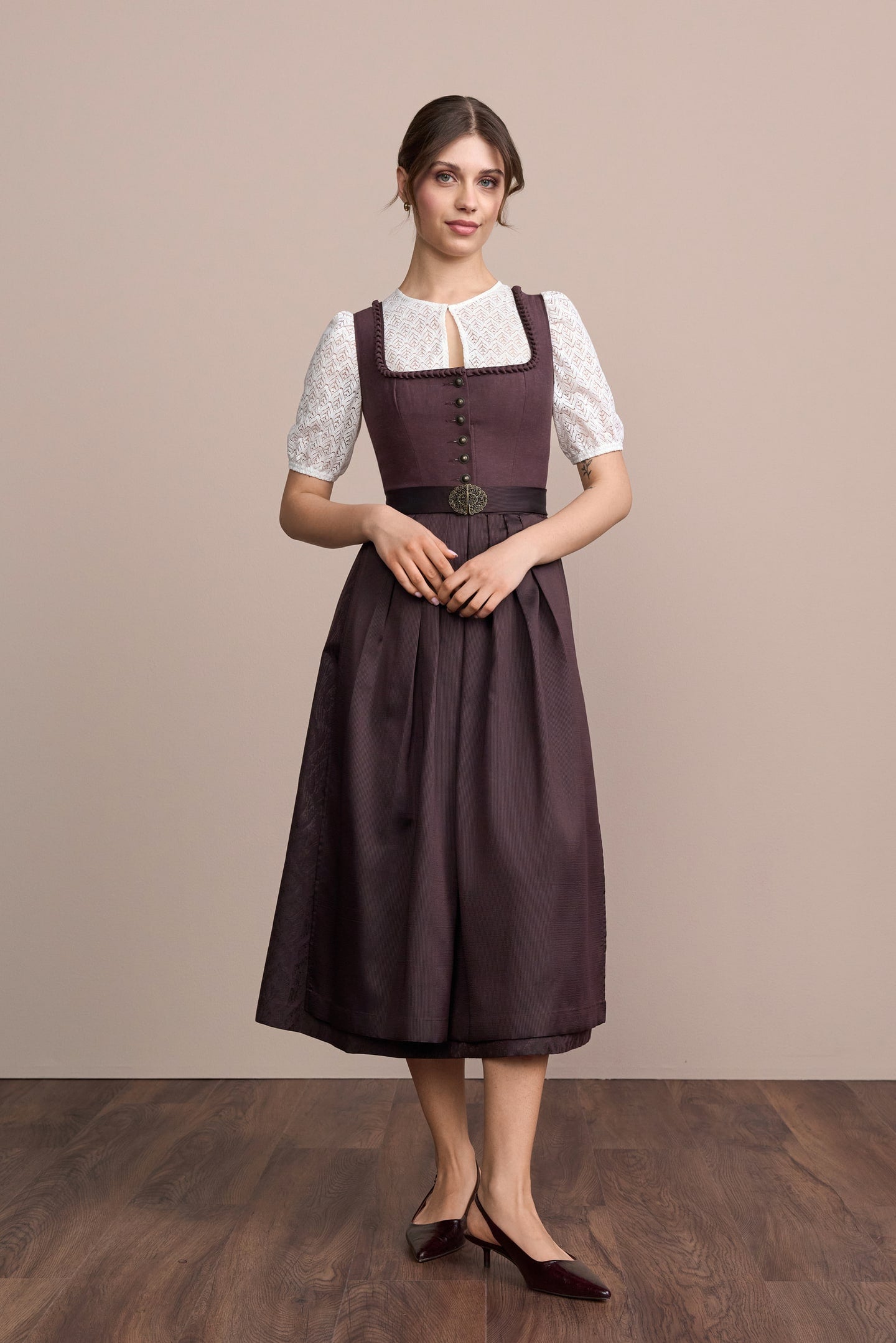 Julia Trentini Ivara Dirndl, Brown — 80cm Maxi