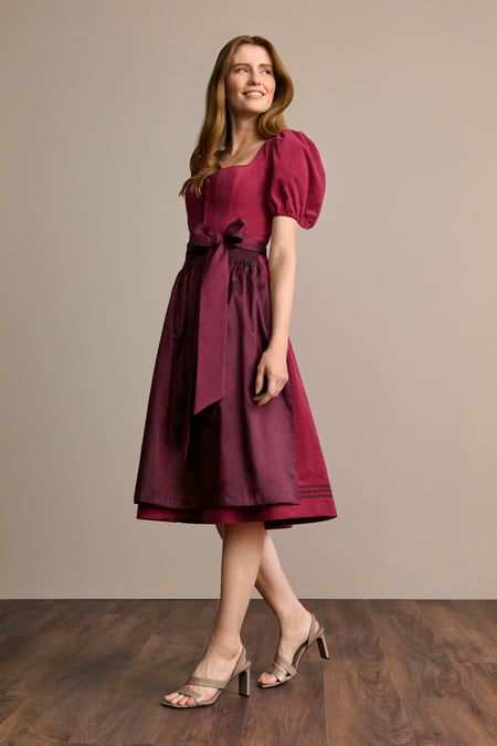 Julia Trentini Evelina Dirndl, Red — 70cm Long