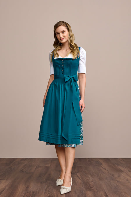 Julia Trentini Donna Dirndl, Turquoise — 70cm Long – CA Dirndl Haus