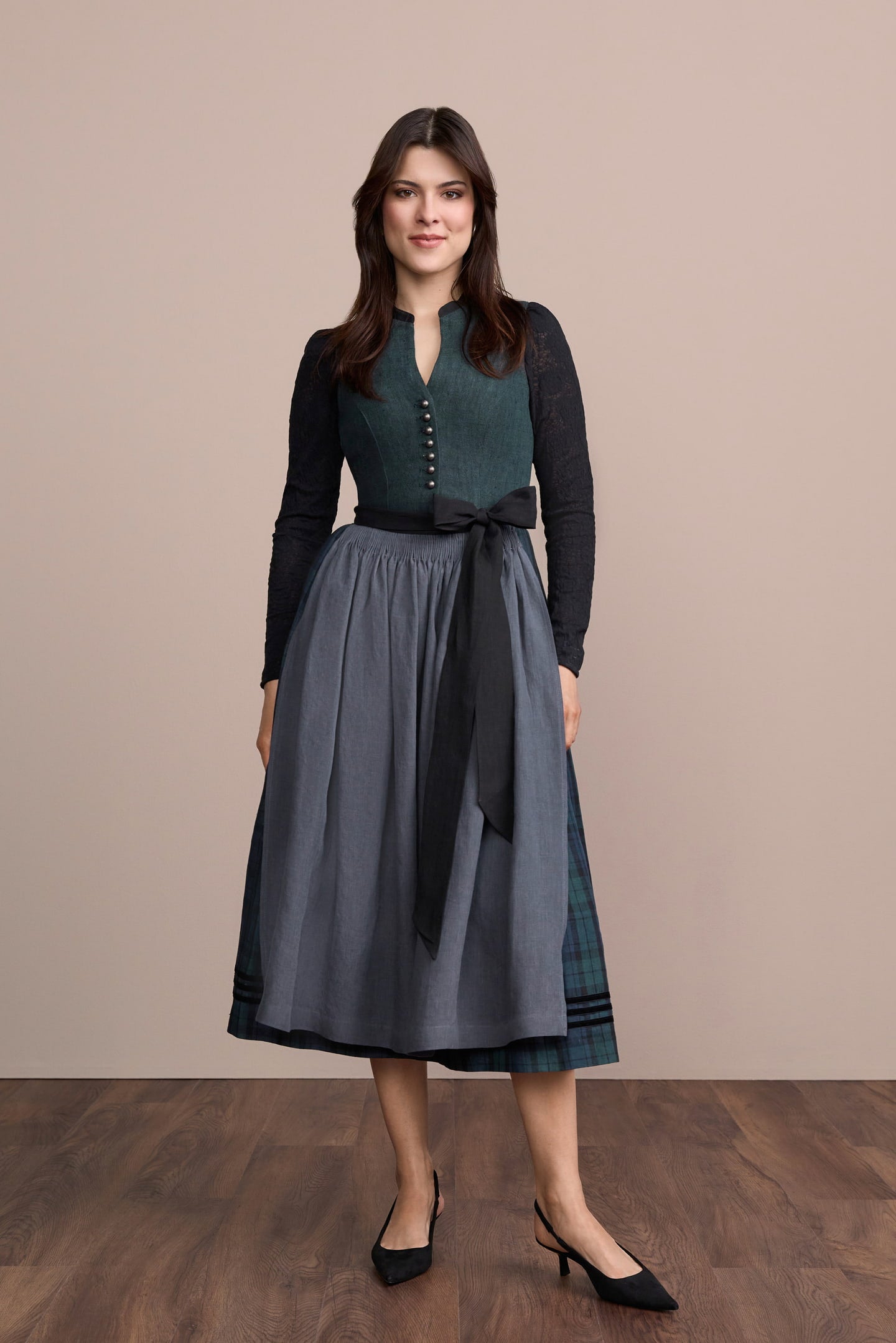 Julia Trentini Calia Dirndl, Green — 80cm Maxi