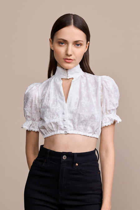 Dirndl blouse Leena — white