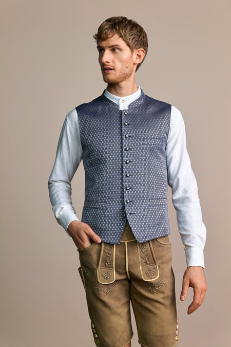 Trentini Traditional Vest Georg — blue