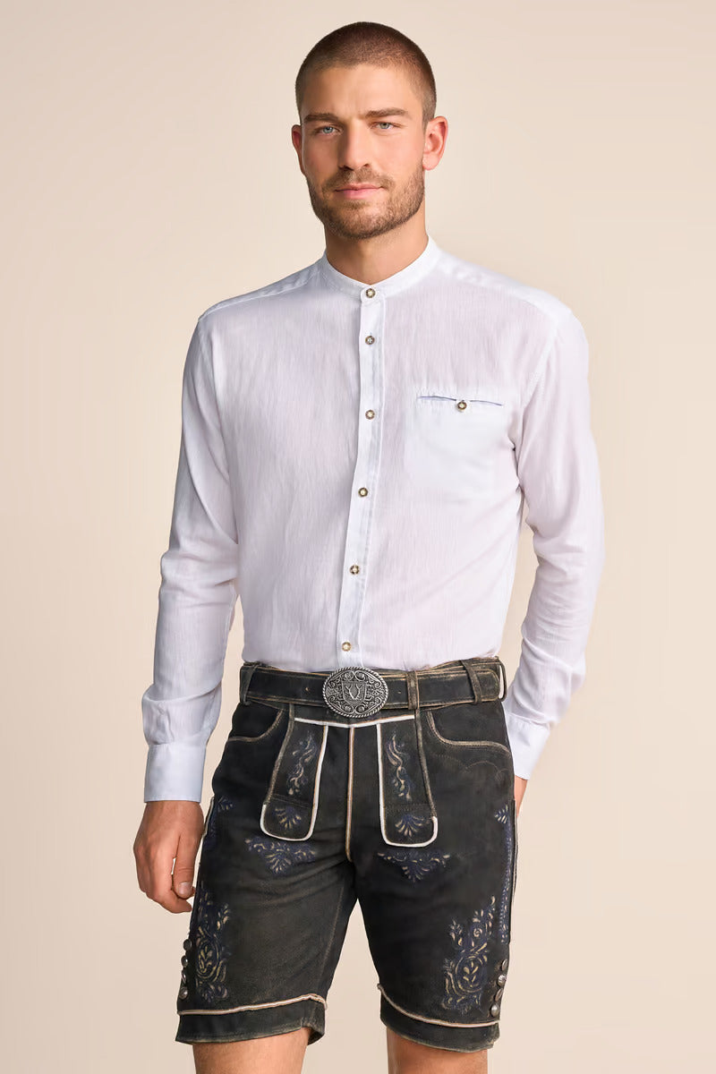 Kruger Men's Lederhosen "Rob" (black) with Belt