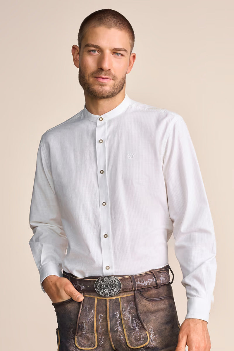 Krueger Traditional Long Sleeve Shirt "Ramin" white