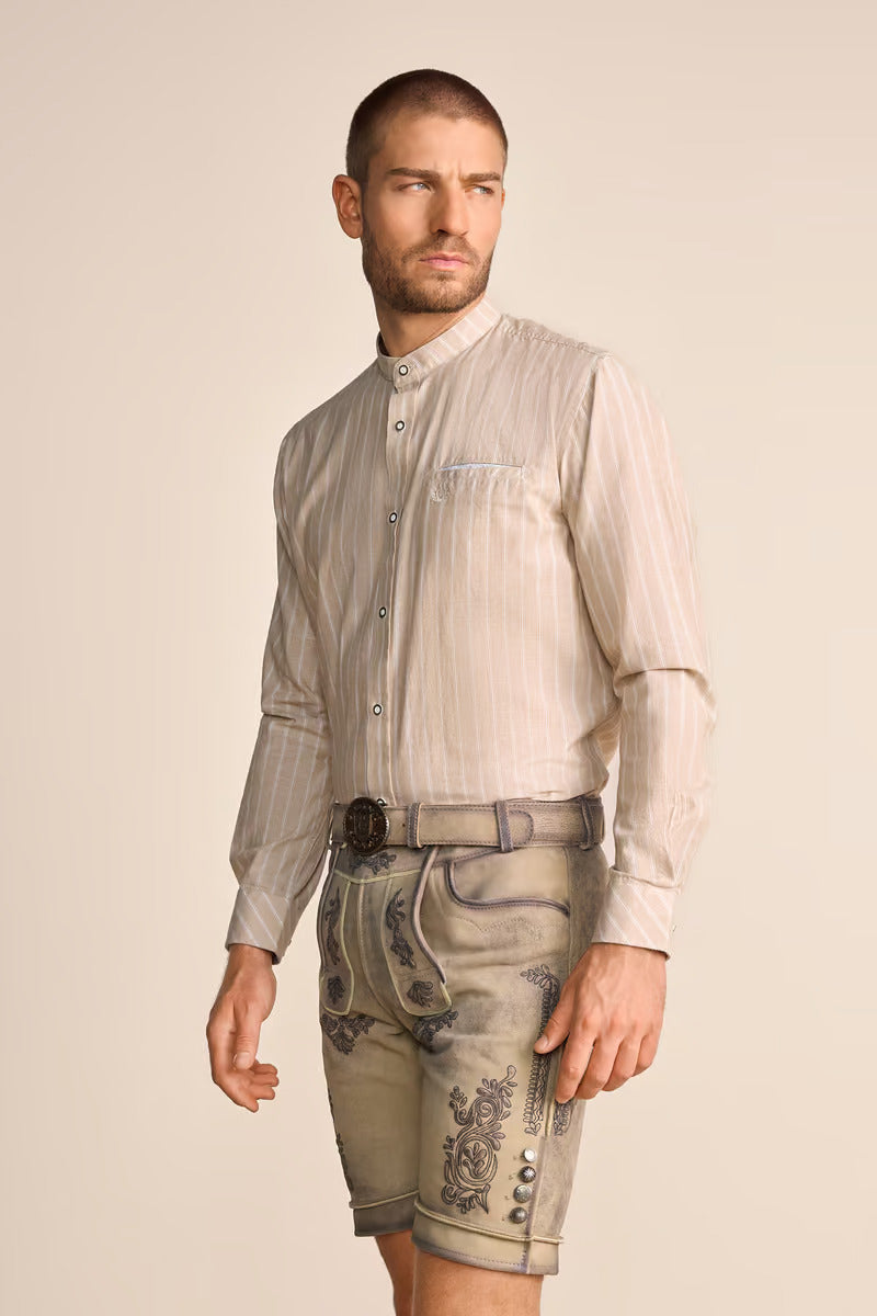 Kruger Men's Lederhosen "Rob" (beige) with Belt (48 only)