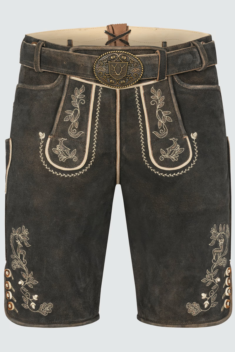 Kruger Men's Lederhosen "Arendt" with belt